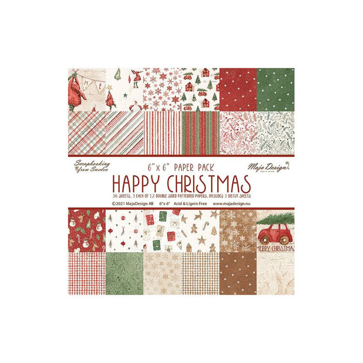 Happy Christmas - 6x6" Paper pack